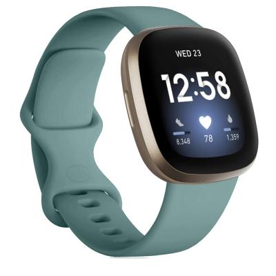 China Unisex 23mm Sports Silicone Strap Replacement Strap For Fitbit Versa 3 for sale