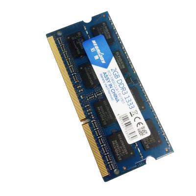 China Cheapest Cost DDR3 2GB SODIMM 1333MHz For Laptop Notebook DDR3 Ram Internal RAM for sale