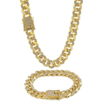 China 2022 Punk Fashion 18k Necklace Alloy Gold Plated Metal Hip Hop Zinc Alloy Pendant Necklace for sale