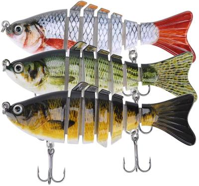 China Durable Downhill Wobblers Fishing Lures 10CM/16.5G 6 Swimbait Multi Jointed Bait Pike Fishing Artificial Lures for sale