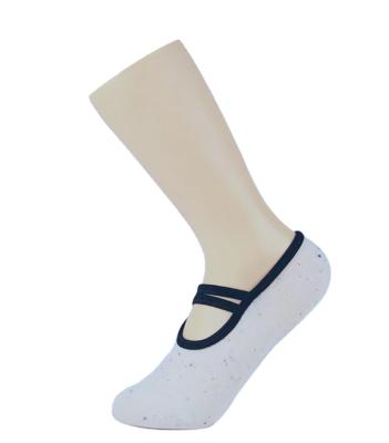 China Non Skid Sustainable Yoga Ballet Barre Dance Sports Socks With Straps For Women Custom Factory No Show Socks for sale