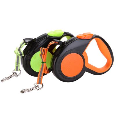 China Hot Sale Reflective Retractable Nylon Dog Leash With Lock Release Pad For Small Medium Dogs for sale