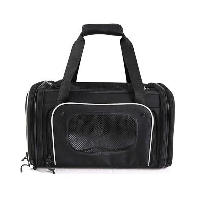 China Breathable Pet Carrier Pet Travel Bag Airline Approved Expandable For Cat And Dog Foldable Pet Travel Bag for sale