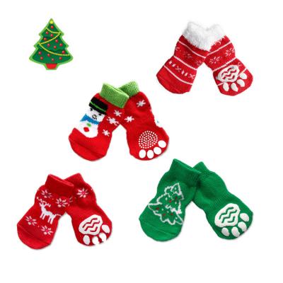 China Altra Sustainable Pet Christmas Non Slip Custom Comfortable Dog Shoe Socks For Dogs Cats for sale