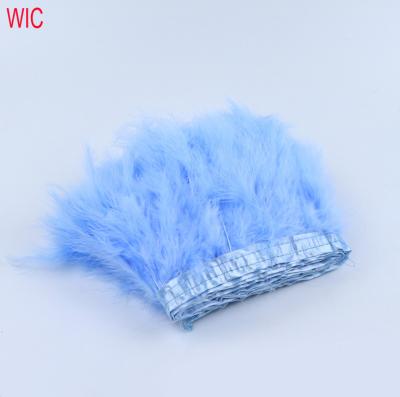 China Turkey Feather Charming Cheap Dyed Black Turkey Marabou Feather Feather Trimmings For Dresses for sale