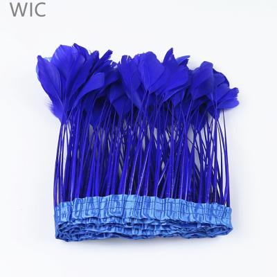 China Samba Carnival Factory Wholesale Stripped Goose Feather Trim Lace Biot-Stripped Tassel Setting for Samba Carnival Decoration for sale