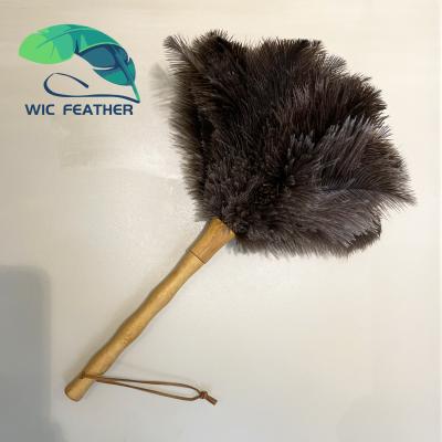 China Super Capacity Ostrich Feather Cleaning Cloth With Wooden Handle Fluffy Feather Cloths Made In China Wholesale for sale