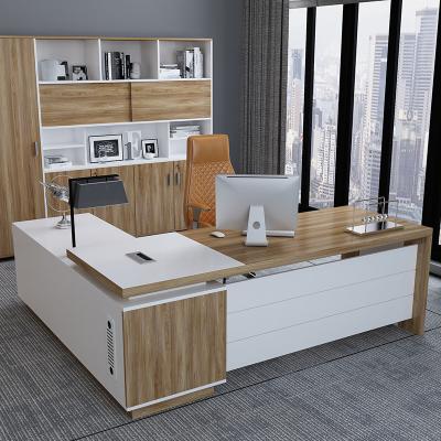 China Modern Single Desk Boss Office Chair and Director Combination Double Cabinet Office Chair Large Simple Modern Class Office for sale