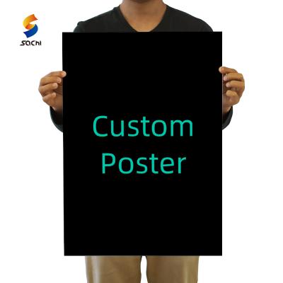 China paper & Custom Cardboard Hot Sale Poster Any Size No MOQ Poster Printing for sale