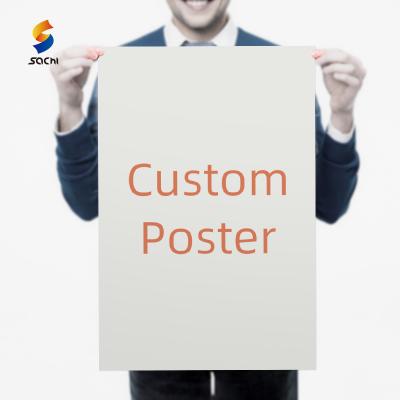 China Various Anti-UV Waterproof Cost Effective Custom Adhesive Poster For Advertising Or Display for sale