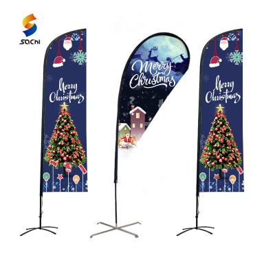 China Health Care Institute High Quality Custom Event Teardrop Flag Banner Sale Promotional Feather Flag for sale