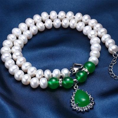 China High Luster Jewelry AAAA Pearl Necklace Bread Round Pearl Nickel Free Lead Free Navigation Freshwater Fine Pearl Necklace for sale