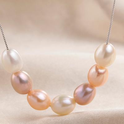 China Natural Pearl Fine Necklace Jewelry D.C.A. Freshwater Navigation Necklace Lead Free Nickel Free 925 Sterling Silver Necklace for sale