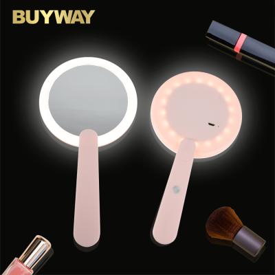 China China Supplier Custom Portable Led Lights Lighted Pocket Smart Handheld Makeup Mirror for sale