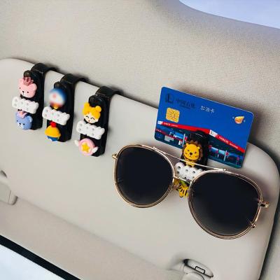 China ABS Holder For Glasses Case Universal Glasses Holder Cover Auto Sun Visor Clip Sunglasses Stand Car Accessories For VW BMW Toyota for sale