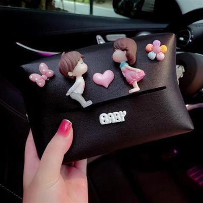 China Creative cute interior sun visor car product interior sunshade cartoon character cartoon character box pumping towel for sale