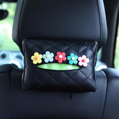 China Creative Hanging Cloth Box Cute Car Sun Visor Bagging Lady Armrest Boxed Auto Interior Accessories for sale