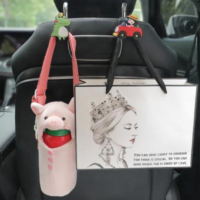 China Cute Universal Car Accessories Hook Back Seat Car Hanger Holder Interior Portable Storage For Car Bag Purse Cloth Decoration Dropship for sale