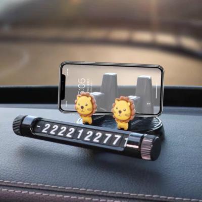 China Temporary Parking GPS Car Phone Holder Dashboard Gps Navigation Bracket Dashboard License Plate Support iPhone Xiaomi Samsung Huawei for sale