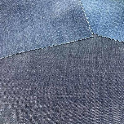 China Baumwollenylonspandex-Material des Streifen-Hemd-Büro-Abnutzungs-Gewebe-97gsm 58 Zoll zu verkaufen