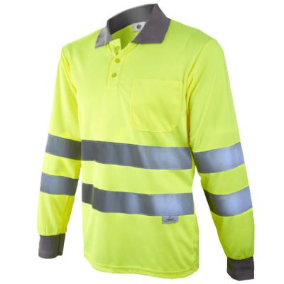 Chine Longue chemise technique de tissu de Polo Shirts Reflective 150gsm de douille de S-4XL à vendre