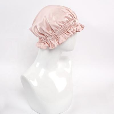 China Wholesale luxury European and American style turban hair silk hood for simple sleep dyed fashion 100% silk hoods for sale