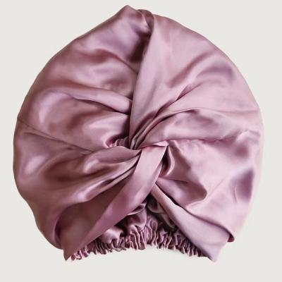 China European and American style Amazon logo best selling silk bonnet hoods custom made large long silk satin hair care nightcap for sale