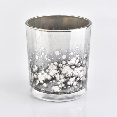 China Mercury Home Popular Ribbon Decoration Candle Glass Jar For Making for sale