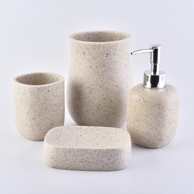 China Sustainable Hot Sale Home Decorative Hotel Ceramic Bath Accessories Set for sale