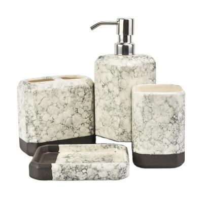 China Modern Hot Sale Hotel Ceramic Bath Accessories Set Wholesale for sale