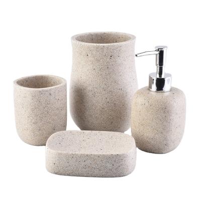 China Modern Design Modern Hotel Concrete Bath Accessories Set Wholesale for sale