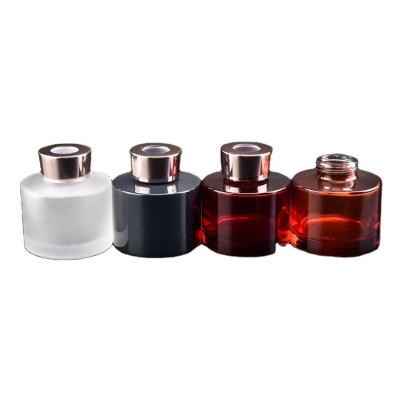 China Personal Care Frosted Glass Reed Diffuser Bottles With Cap for sale