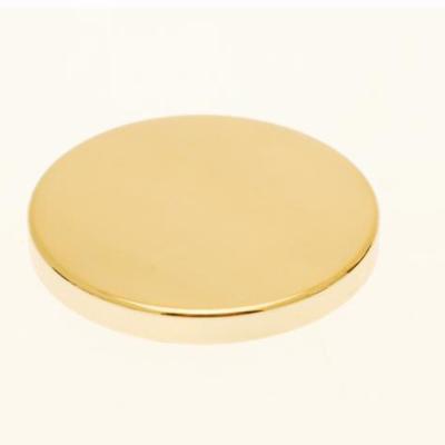 China Home Decoration Accessories Luxury Candle Jars Lid Gold Metal Glass Cover for sale