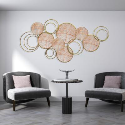 China High Quality Hot Sales YunChuang Minimalist Living Room Wall Decor Luxury Wrought Iron Glass for sale