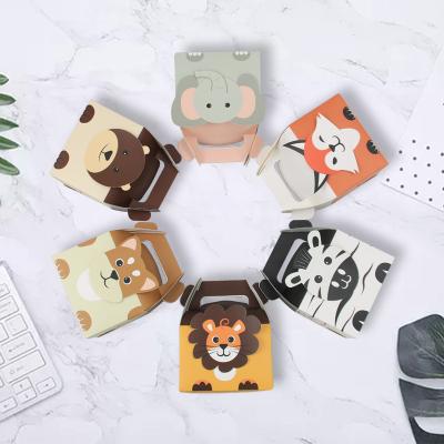 China Animal Food Cartoon Cake Cookie Baking Treat Boxes Candy Package Paper Box With Handle for sale