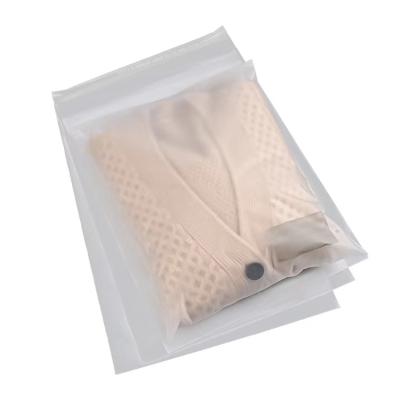 China Zipper Lock Pouch Moisture Proof Frosted Apparel Underwear Packaging Plastic Bag for sale