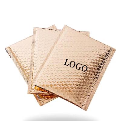 China shoes & Clothing Film Bubble Mailer Bag Gold Metallic Aluminum Foil Messenger Envelope Mailing Aluminized Shockproof Bag for sale