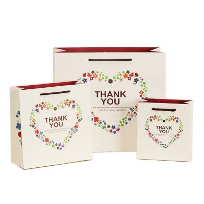 China Custom Logo Luxury Recyclable Thanksgiving Day Gift Paper Bag Thank You Bags for sale