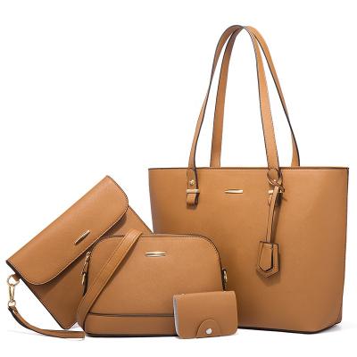 China FS8758 Fashion Lady Handbag Women Bag Sets PU Handbags Shoulder Bag 3 Pcs In 1 Handbag Set for sale