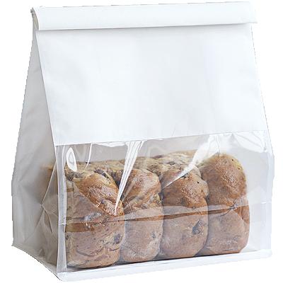 China Eco Friendly Biodegradable Wholesale Grade Bakery Bread Packaging Personalized Bread Toast Paper Bag With Window for sale