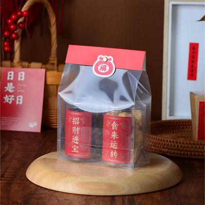 China Biodegradable Transparent Standup Plastic Crispy Snowflake Snacks Candy Cookie Bags Cookie Packaging Bags for sale