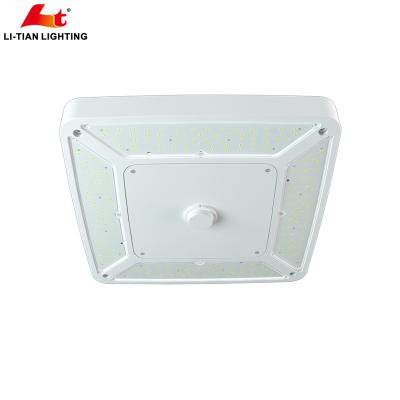 China Hotel Motion Sensor Canopy Light with Mount 75w 100W 150w 200w 140lm/w IP65 Outdoor Industrial Gas Station Light for sale