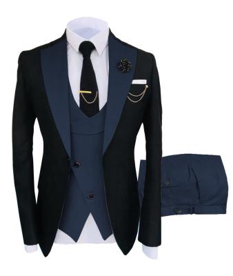 China Terno Masculino Formal Men's Terno Masculino Slim Fit Set Custom Slim Fit Set Wedding Prom Wedding Prom Blazer 3 Pcs Two Piece Lapel Suit for sale