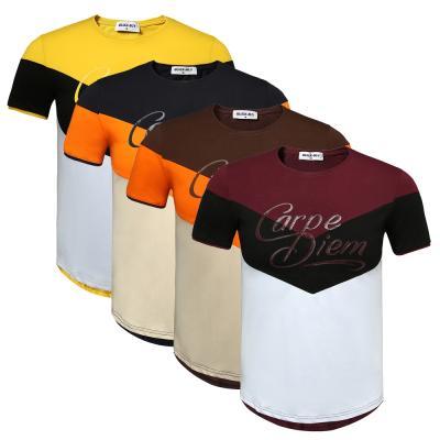 China Anti-pilling Men's T-shirt Cotton Designer Contrast Custom Printing 100% Logo Printed T-Shirts for sale