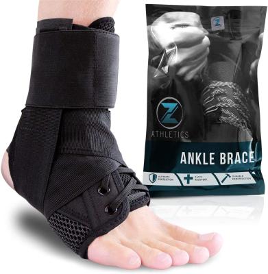 China Durable Kuerfit OEM Ankle Brace Support Stabilizer Braces For Sprained Foot Compression Sleeve Protector for sale