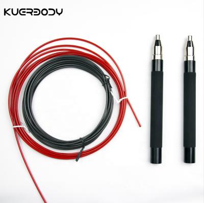 China Durable Kuerfit OEM Self Locking Screw Design Speed ​​Jump Rope Adjustable Jump Rope Aluminum Handle Fitness Free Long for sale