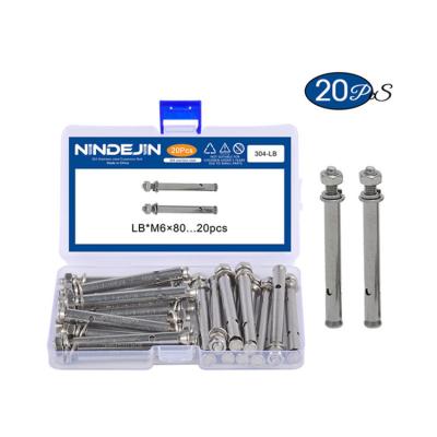 China 304 Stainless Steel M6 80mm Hex Bolt Socket Anchor Bolt Wedge Anchor Expansion Anchor Bolts for sale