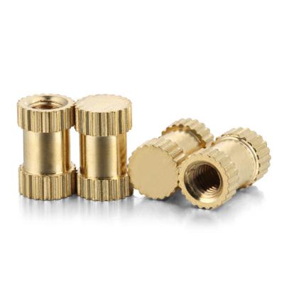 China Heavy Industry M3 M4 M5 M6 M8 M10 Blind Brass Knurled Threaded Insert Nuts For Plastic Injection Molding for sale