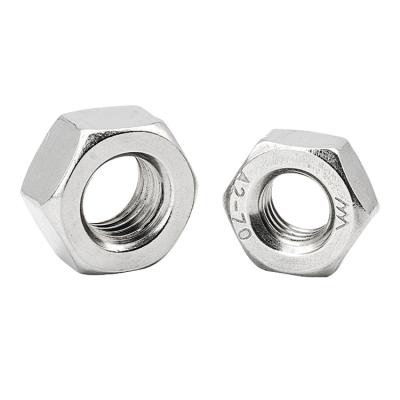 China Heavy Industry 201 Stainless Steel M4 M5 M6 M8 M10 M12 M16 M18 M20 M24 Hex Hex Nut for sale