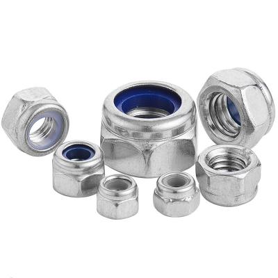 China DIN985 Heavy Industry 304 Stainless Steel M2 M3 M4 M5 M6 M8 M10 M12 M16 M18 M20 Nylon Self Locking Nut Hex Lock Nut for sale